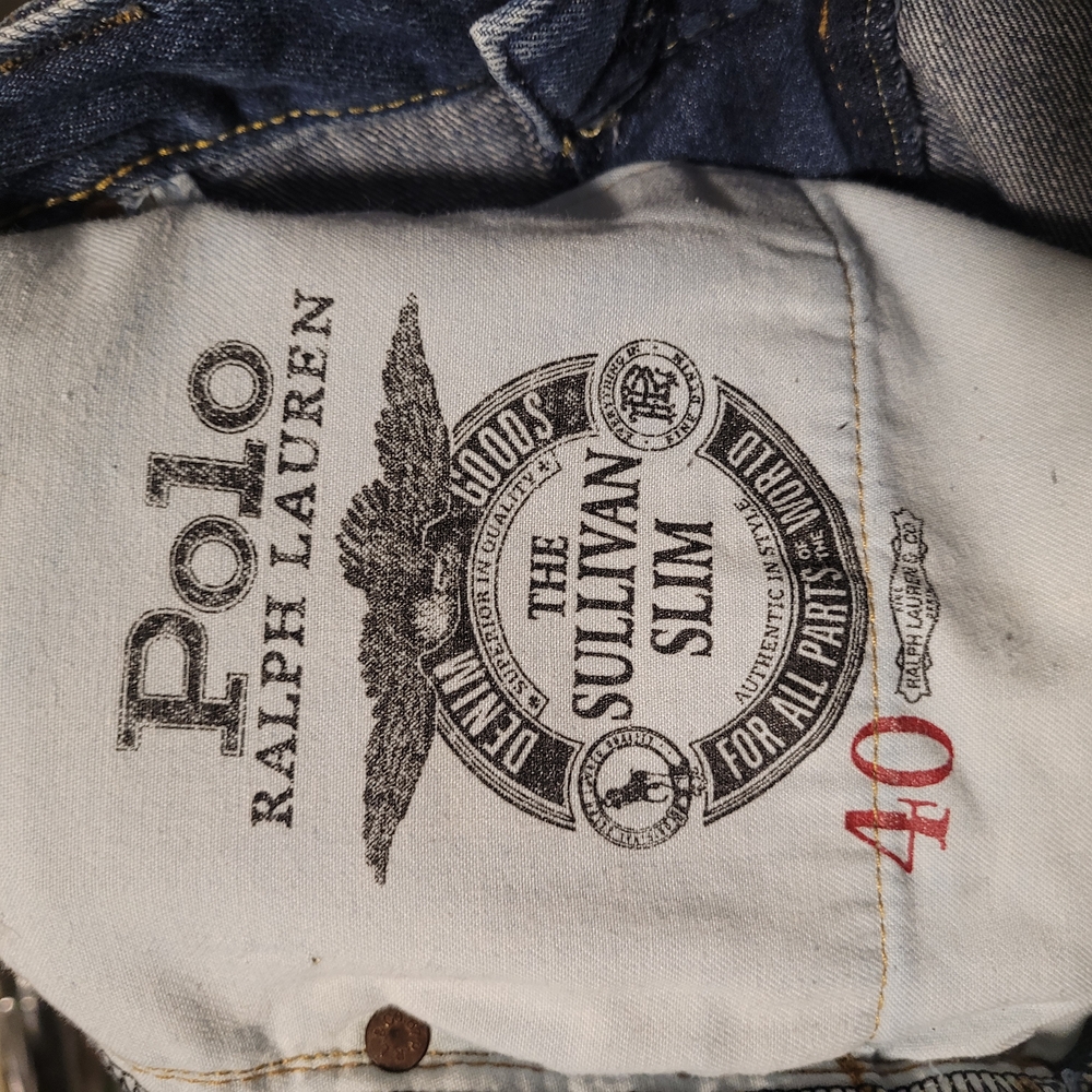 Polo Ralph Lauren 40 Distressed Cutoff Denim Shorts Raw Hem Streetwear - Picture 4 of 9